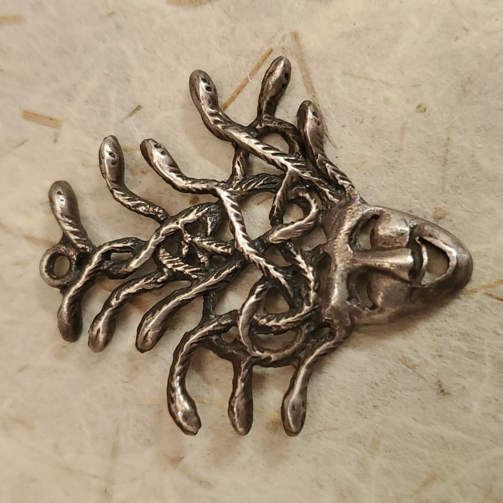 Sterling Silver Medusa Pendant